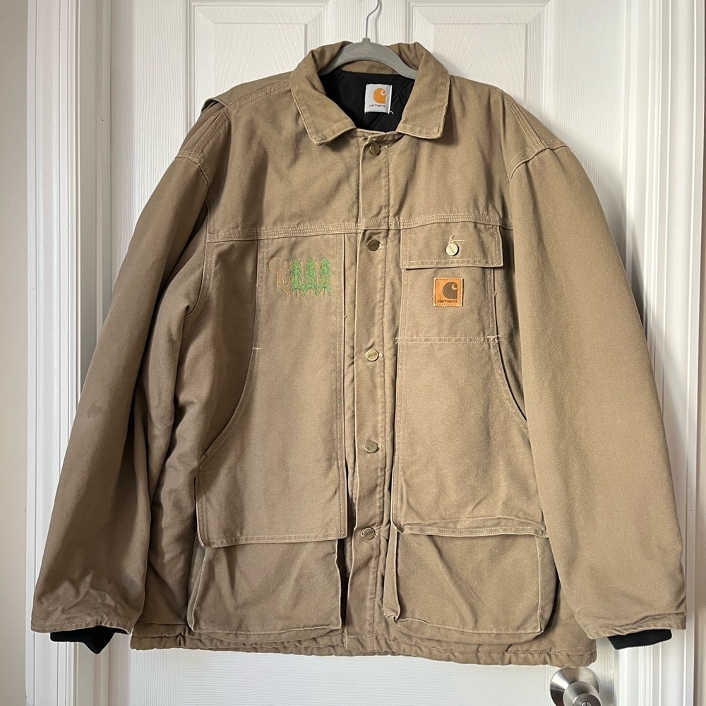 Carhartt Tan Duck Quilted Back Jacket 3XL